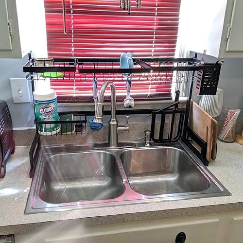 Miniatura 6 de AfterMokit RV Kitchen Sink Rack Motorhome Over The Sink Dish Rack for 33 inch and Less Bowl Counter Space Dish Drying Rack for 34 inch and Up