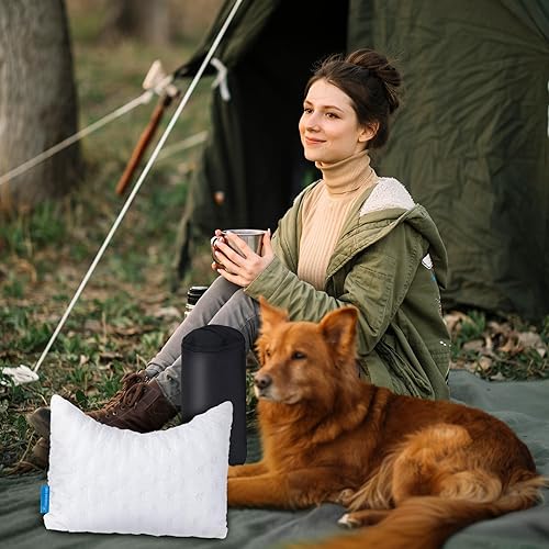 Miniatura 7 de Almohada refrescante para dormir de lado para dolor de cuello y hombros, almohadas de cama curvadas de espuma viscoelástica triturada de lujo para
