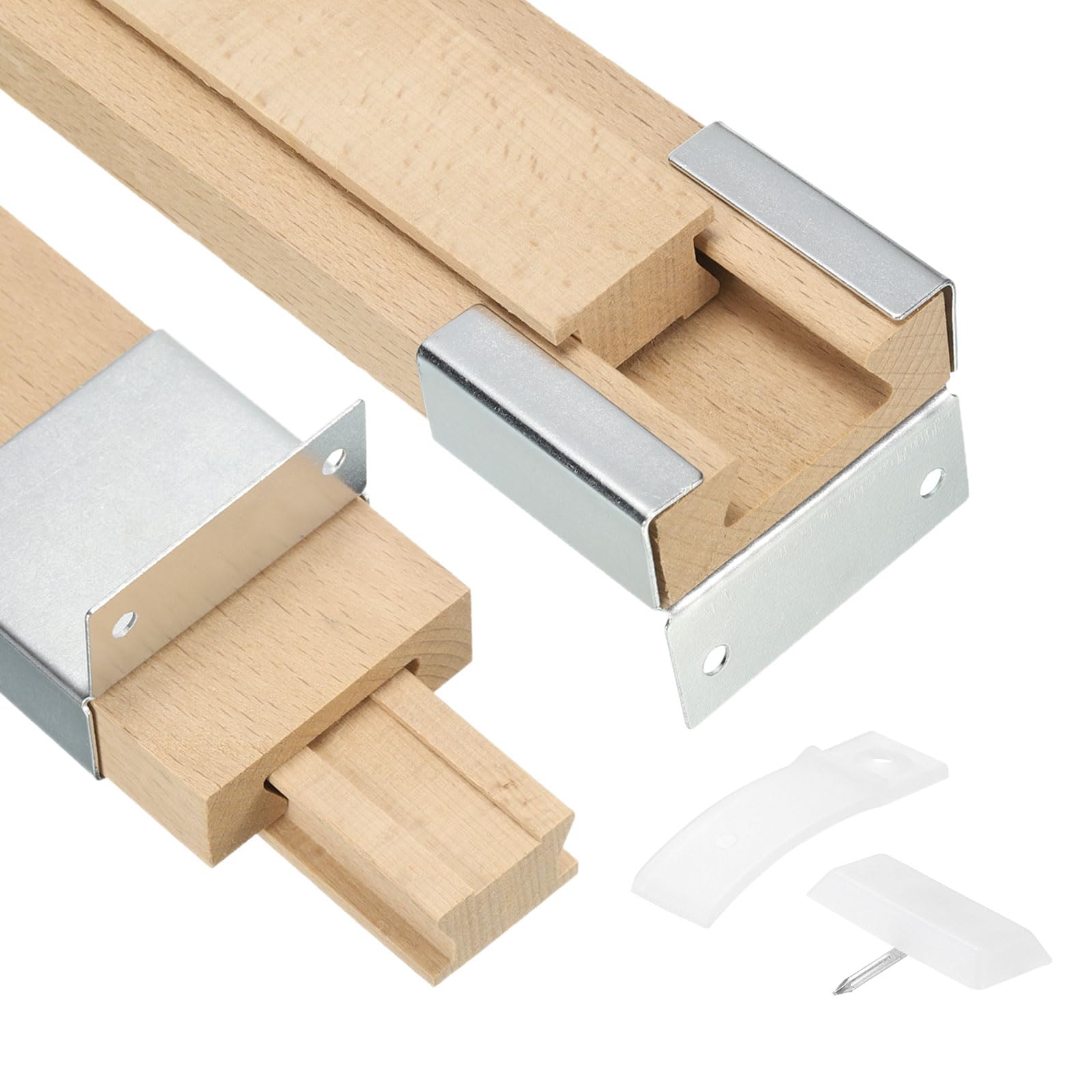 Glissières de tiroir en bois uxcell de 45 cm avec guidage central et support en métal