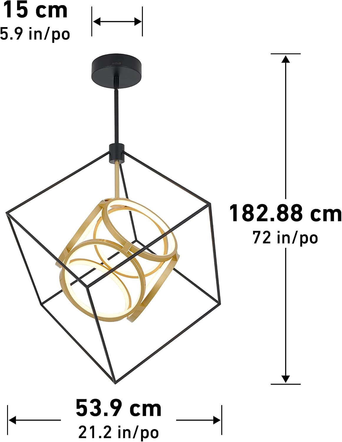 Artika Luxury Pendant Light, Gold