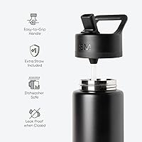 Vista 3 de Simple Modern - Botella de agua para niños de la colección Summit con tapa con pajilla Taza aislada de acero inoxidable de 14 onzas para niños