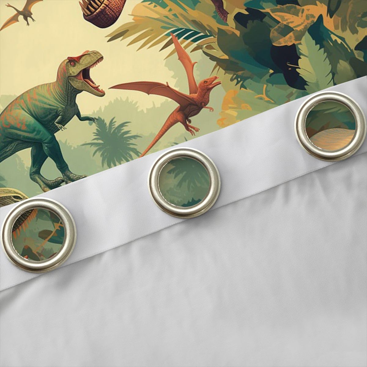 Homewish Lot de 2 Rideau Occultant 140x175cm Dinosaure
