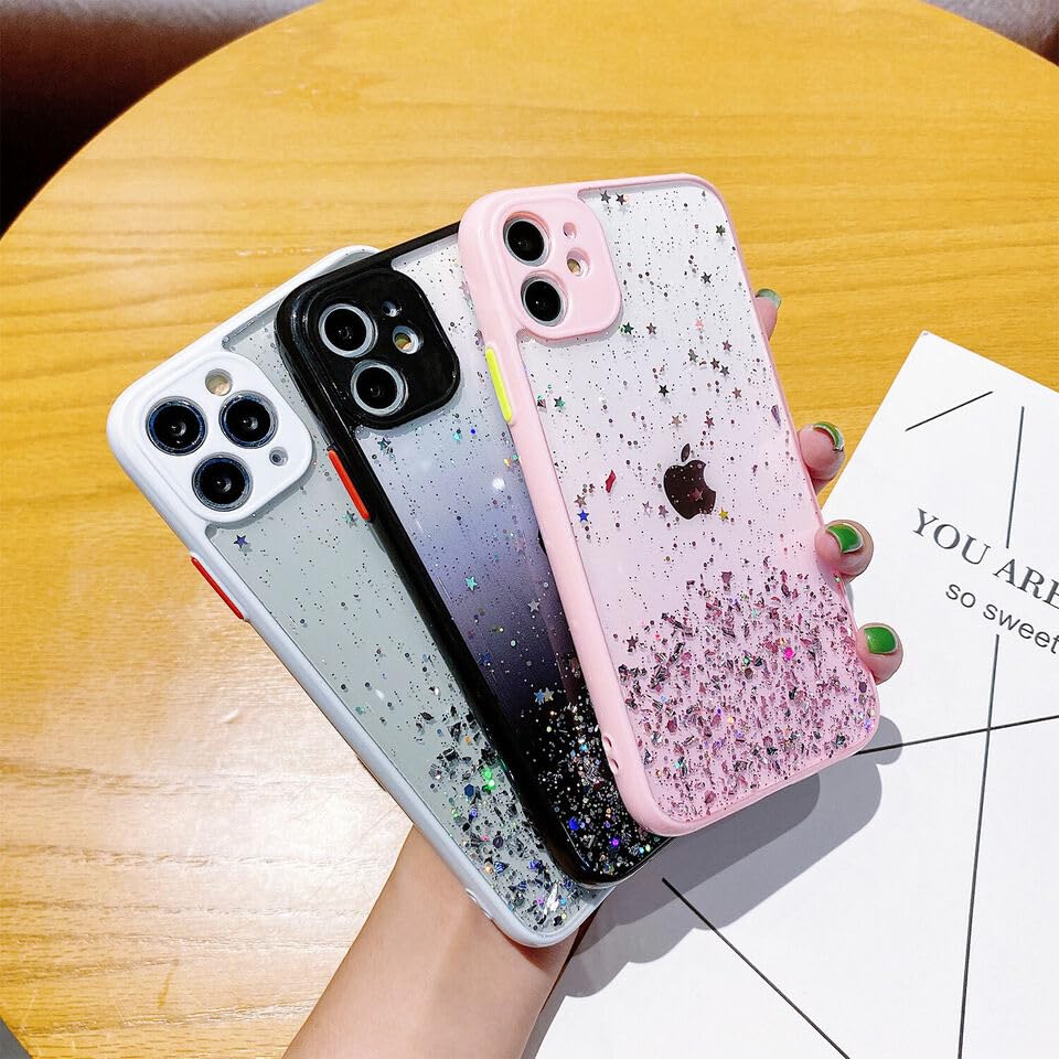 Image of DIZORO Back Cover Compatible for iPhone 15 Pro (6.1 inch), Non Moving Bling Glitter Cover for Girls & Women Soft TPU Shockproof Anti Scratch Drop Protection Covers (Mint Green)