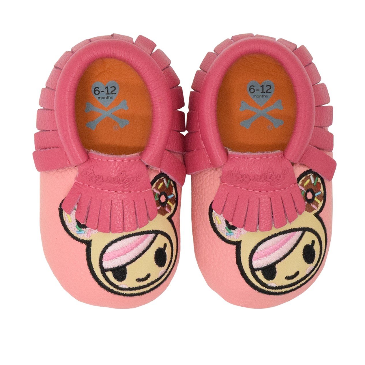 Tokidoki Moc Happens Leather Baby Moccasins (12-18 M, Donutella)
