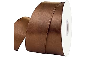 UOUYOO 1 1/2 Inch Brown Satin Ribbon 50 Yards: Enhance Your Creations...