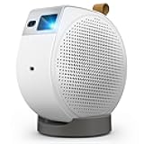 GV50 | Laser Portable Projector, 500 Lms, Native 1080p, 4K Supported, Ceiling Projection, Tripod Base, Rotating Angle, Google TV, Certified Netflix, WiFi & Bluetooth, Deep Woofer Built in speaker