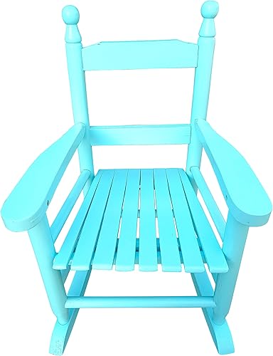 Miniatura 9 de Silla mecedora para niños de interiores y exteriores, mecedora de madera duradera para niñas, con diseño clásico de balancín y construcción de