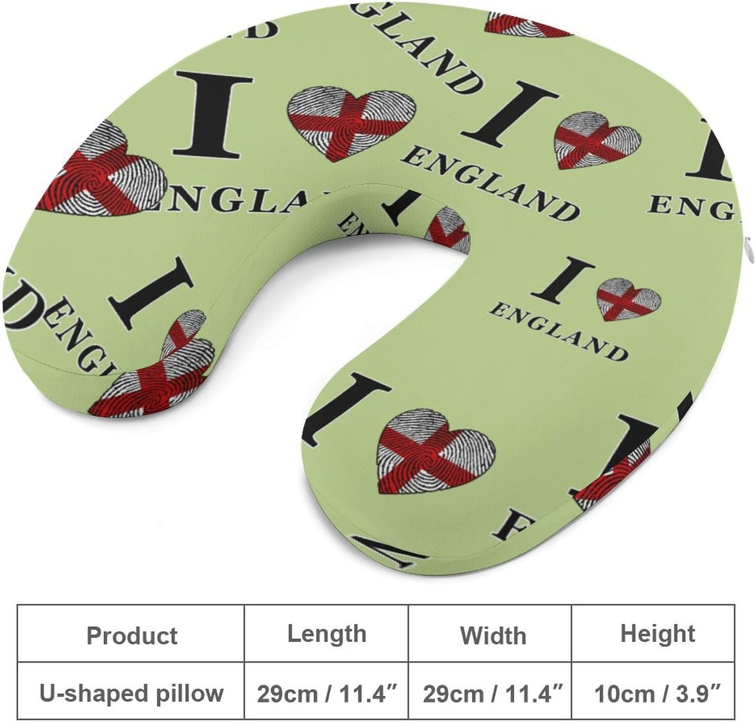 I Love England Britain Memory Foam Pillows U Shaped Travel Neck Pillow