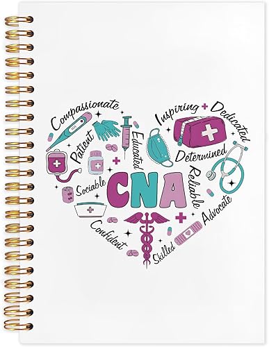 NATSUNO CNA Appreciation Gifts Spiral Notebook Journal 5.5x8.3in, Certified Nurs