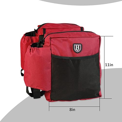 Vista 18 de Harrison Howard Equestrian Western Saddle Bag Nylon Botella de agua/engranaje Portador Conveniente Saddle Bag Negro