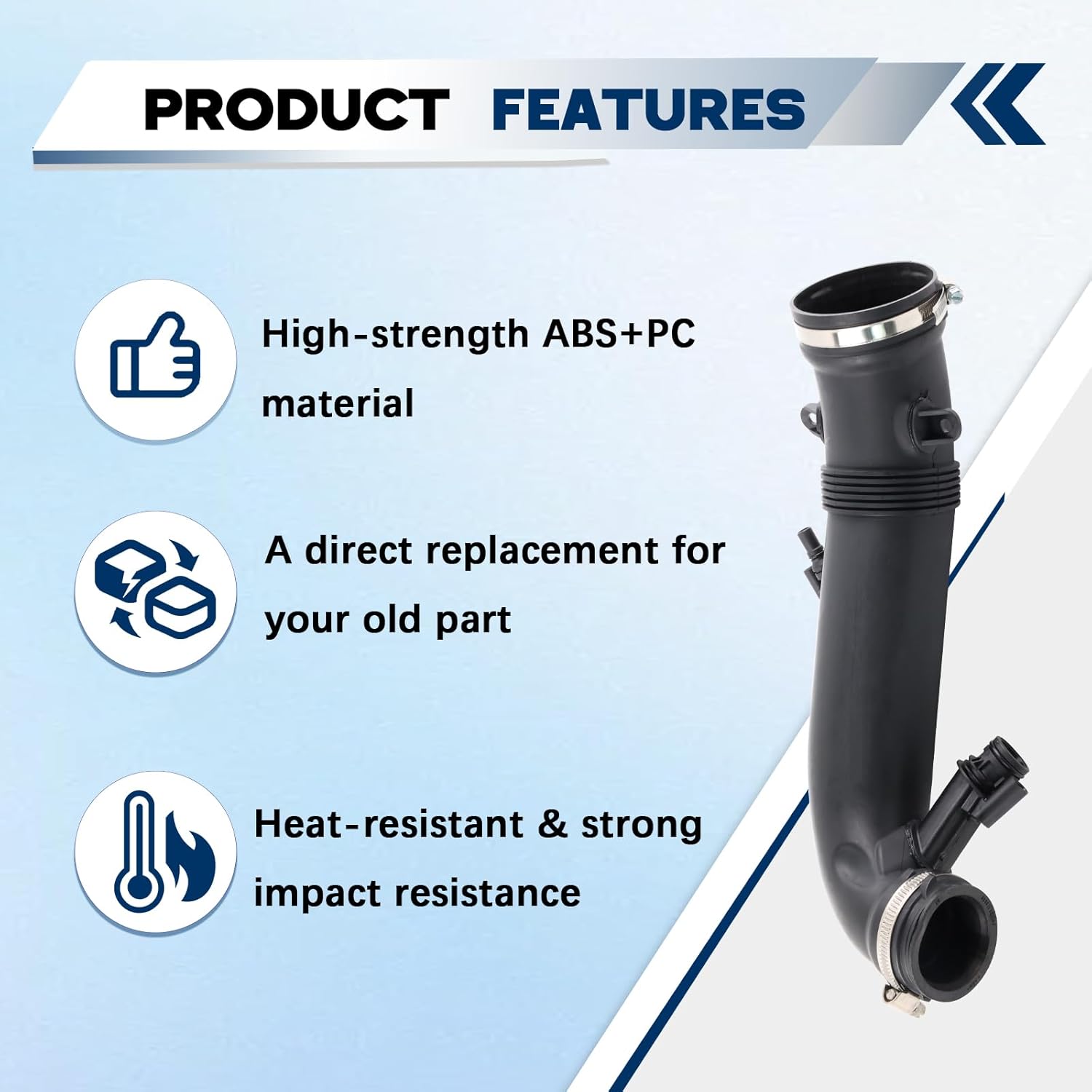 Air Duct Intake Hose Boot Compatible with 2011-2016 BMW Mini Cooper Countryman Paceman R55 R56 R57 R58 R59 R60 R61,Replace 13717627501 13717607778 13717602692