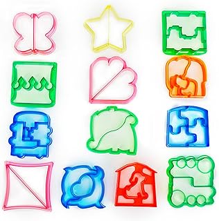 Yuly 13pcs Kitchen Breakfast Sandwich Mold Bread Biscuit Embosser Cake Tool DIY Making Mold Household Making Accessories B...