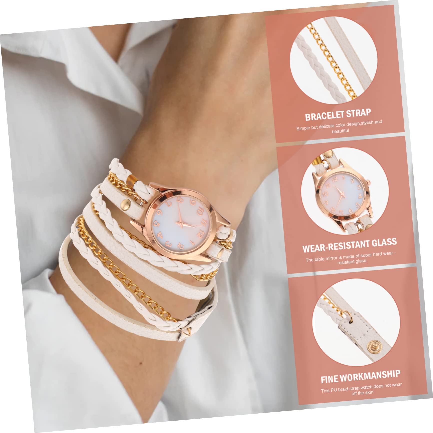 GALPADA 5pezzi Bracciale Pu Design e Versatile Per Compleanni e Speciali Decorativo Per Femminile