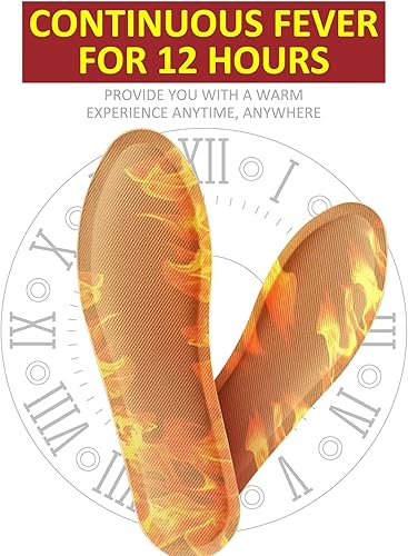 Miniatura 5 de Calentadores de pies con plantilla, 10 pares, proporcionan hasta 12 horas de calor continuo, calentadores de dedos desechables para caza y deportes