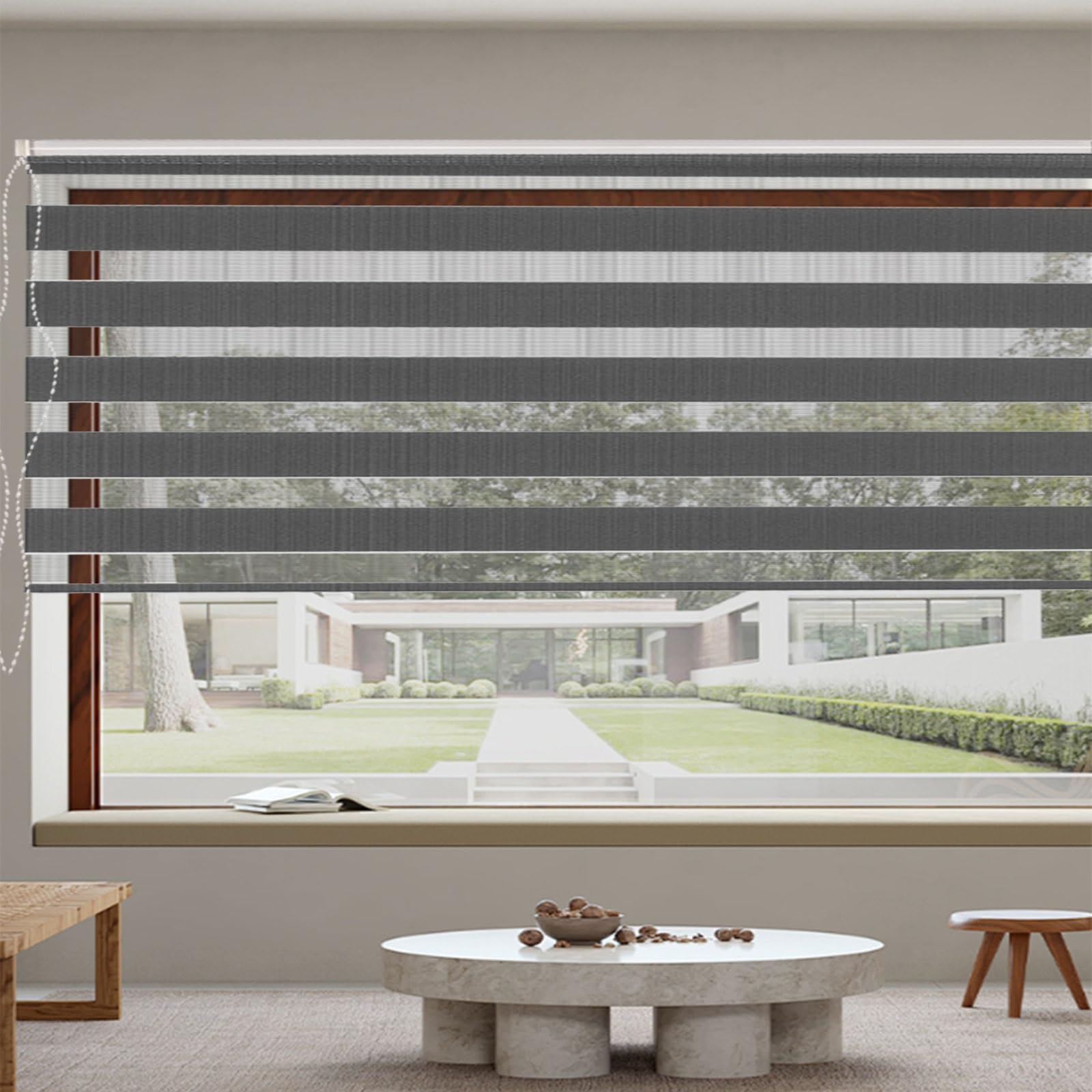 Verdunkelungsrollo Klemmfix 120 x 280 cm Verdunkelung Sonnenschutz Sonnenschutz Klemmrollo Inkl. Montagematerial für Wohnzimmer Küche Büro, Dunkelgrau