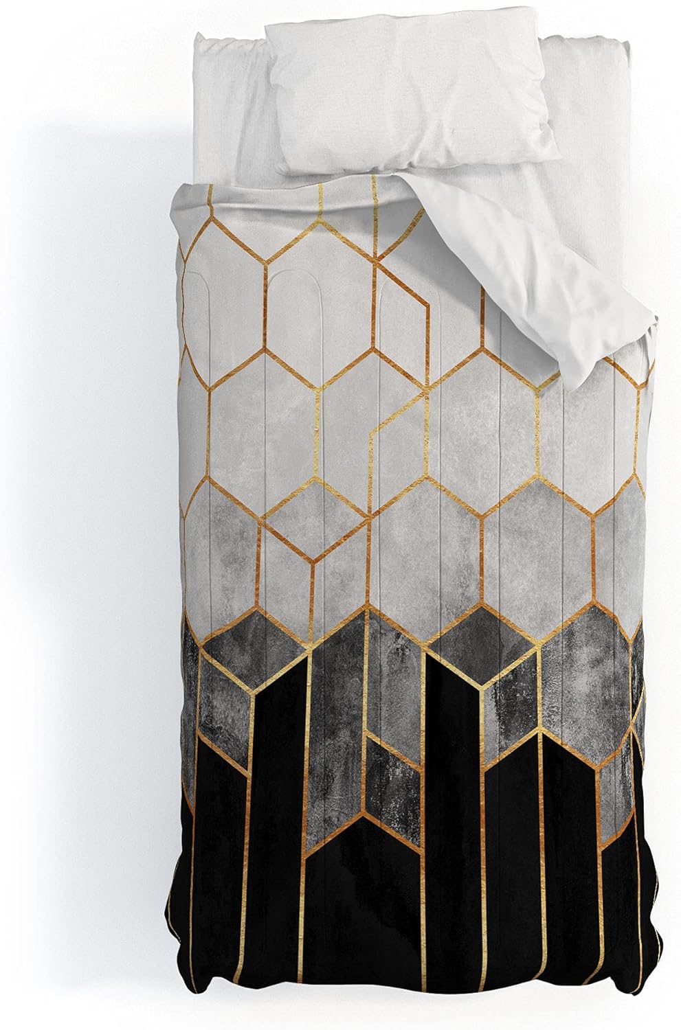 Society6 2021 Cotton Comforter, Queen, Anita's & Bella's Artwork Agate Rose Gold Glam 4