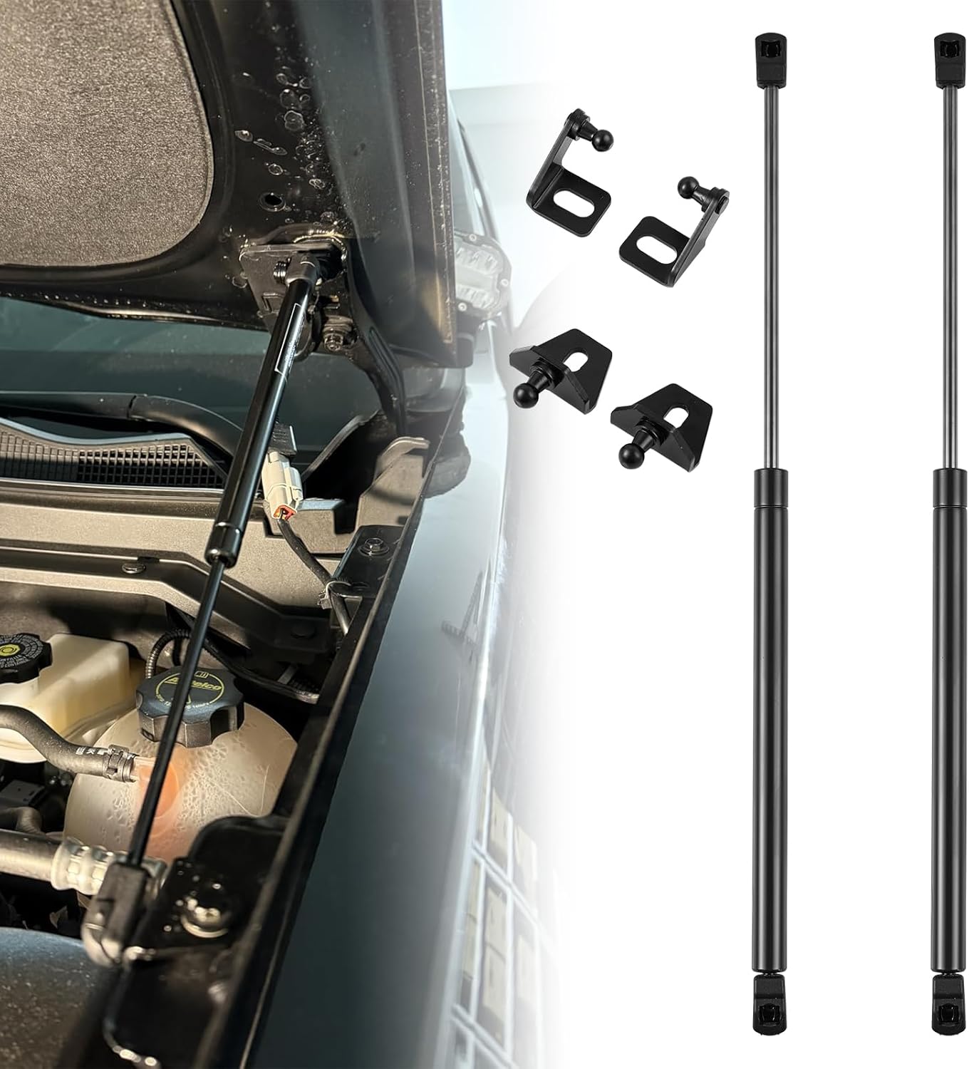 Front Hood Struts fit for 2023 2024 2025 Chevy Colorado/GMC Canyon, Upgraded Gas Shock Lift Supports Spring Compatible with 23-25 Colorado 2Pcs Black