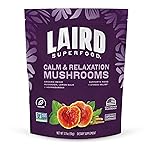 Laird Superfood Organic Calm and Relax Mushroom Blend with Reishi, Lemon Balm, and Ashwagandha, 3.17 oz. Bag, Pack of 1