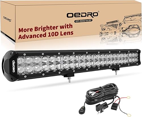 Miniatura 1 de oEdRo Barra de luz LED, 23 pulgadas, 278 W, 19460 lm con lente avanzada de ojos de pez 10D, barra de luces combinadas de inundación puntual con