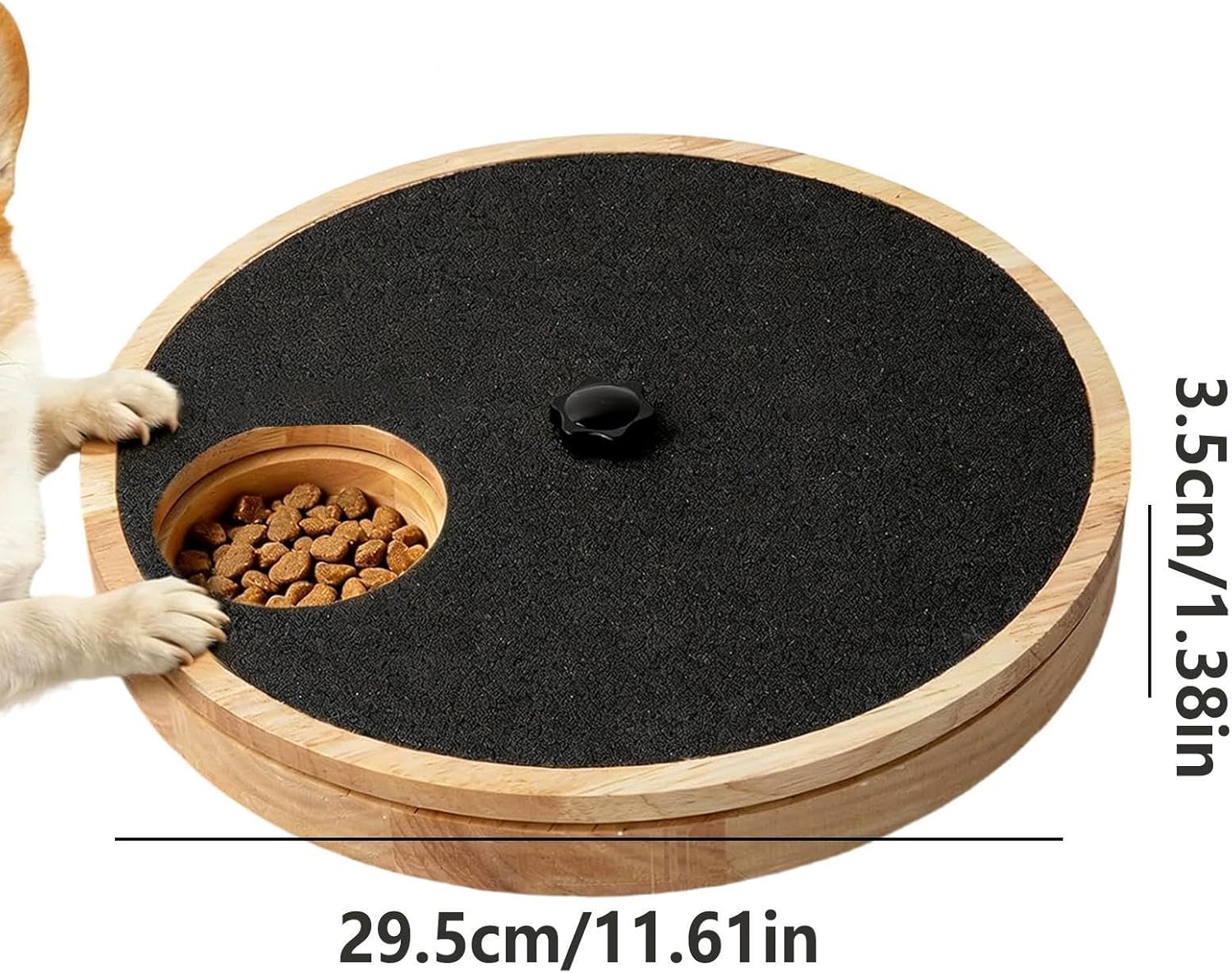 Dog Nail Scratch Pad - Wooden Rotatable Trimming, Pet Scratch Board with Non-Slip Base and Adjustable Sandpaper Design, Interactive Grooming Board, Claw Care for Small Medium Large Breeds