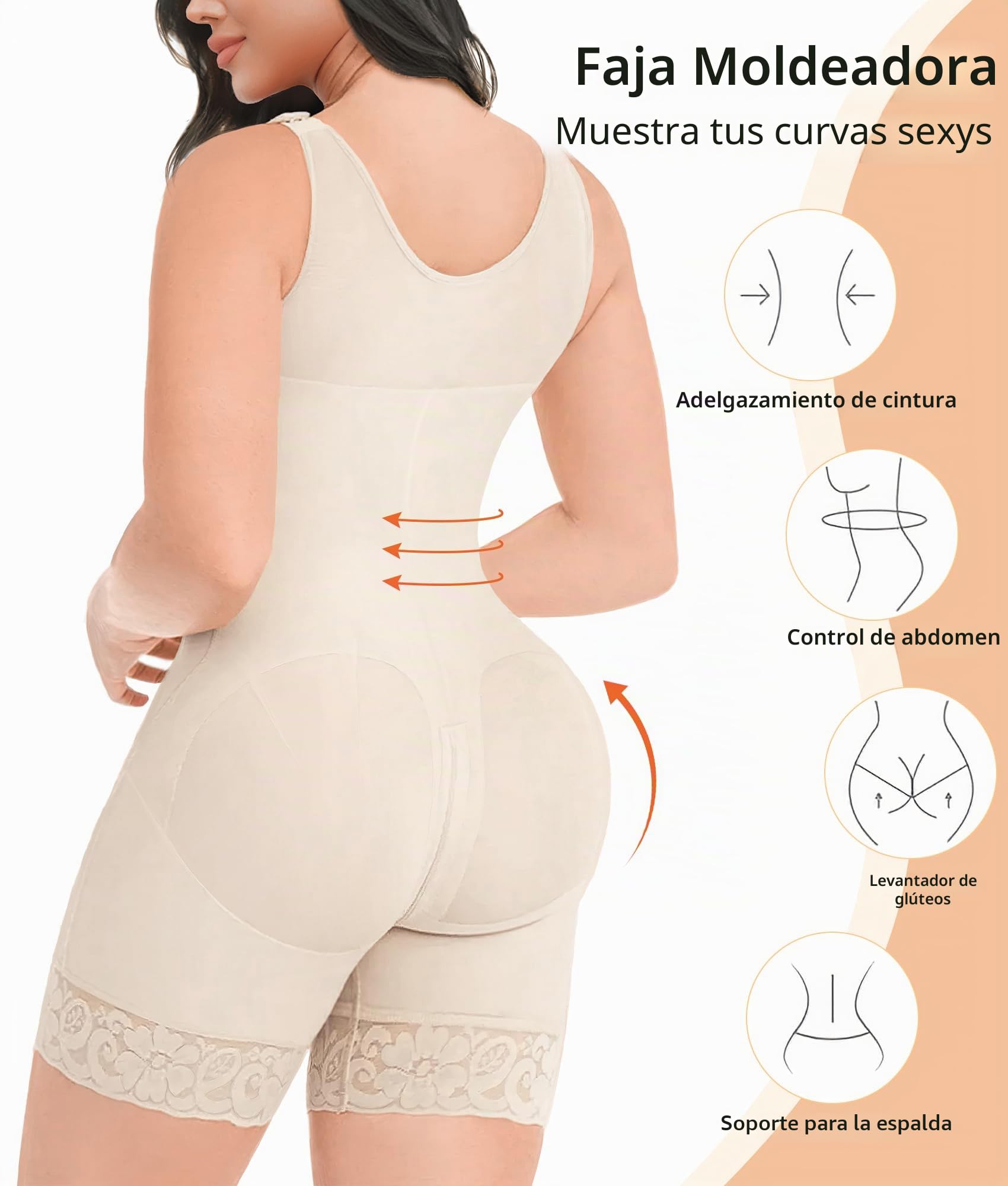 YIANNA Fajas Colombianas Reductoras Mujer Shapewear Body Moldeador Invisible