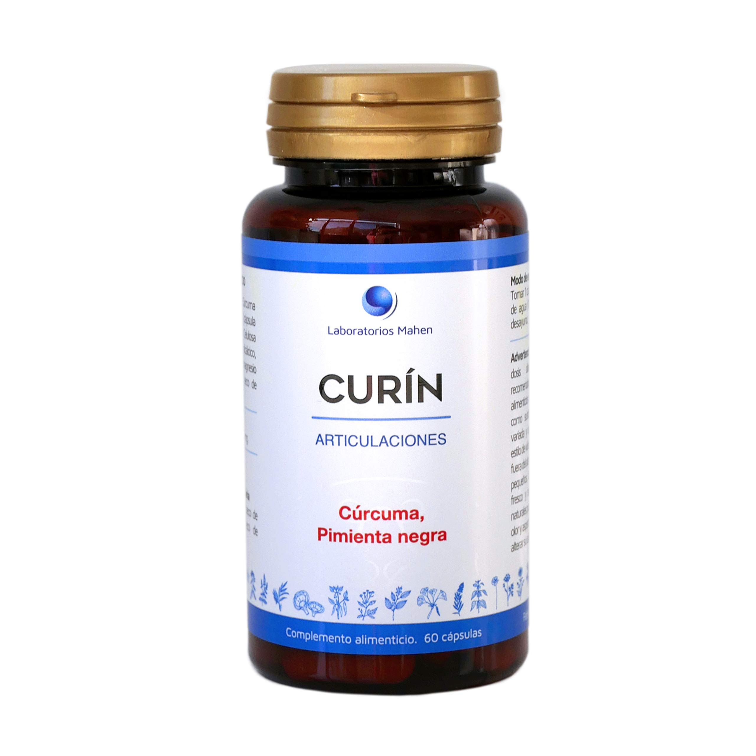 Laboratorios Mahen Curin de Mahen Con cúrcuma y pimienta negra 50 gr