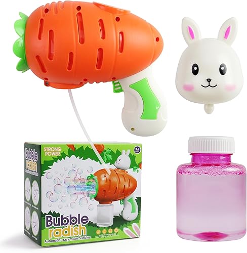 Miniatura 8 de Ametralladoras de burbujas, pistolas de burbujas con luz, solución de burbujas, máquina de burbujas para niños y adultos, regalo de juguete de