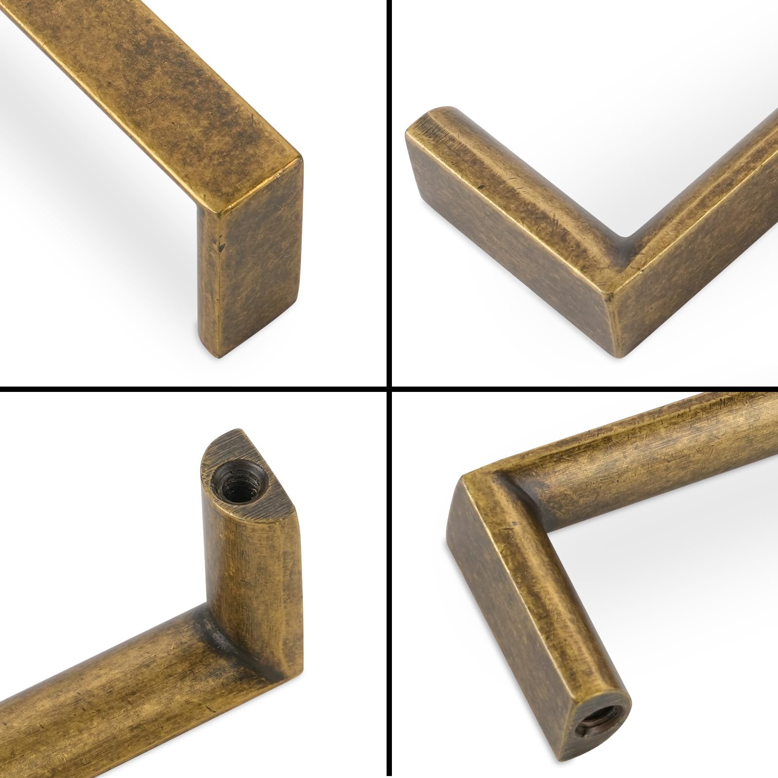 Küchenschrankgriffe aus antikem Messing, 12,7 cm, 10 Stück