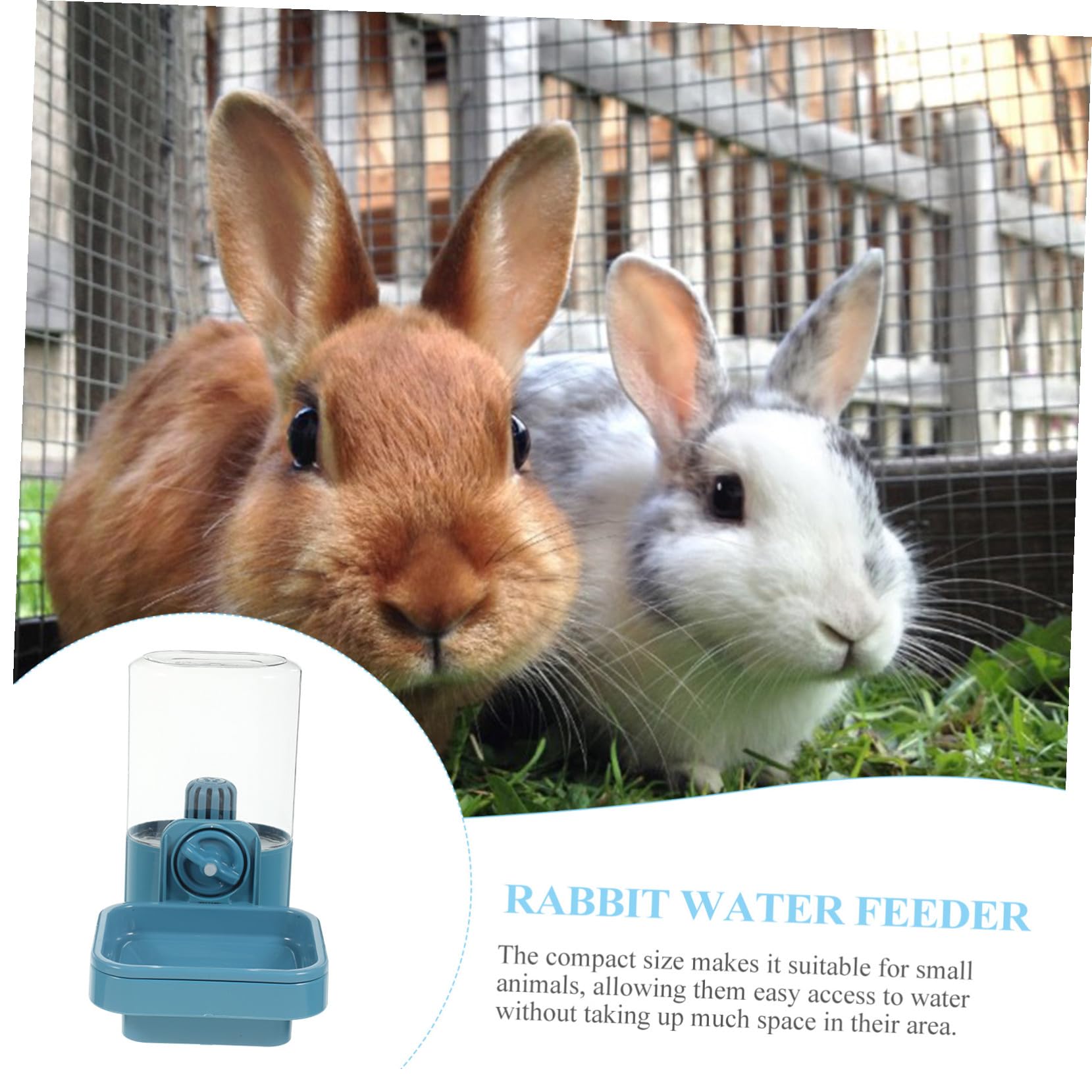 ORFOFE Distributore d Acqua per Conigli Mangiatoia Sospesa per Piccoli Animali Domestici Facile da Pulire e Resistente all Usura Design di Perdite