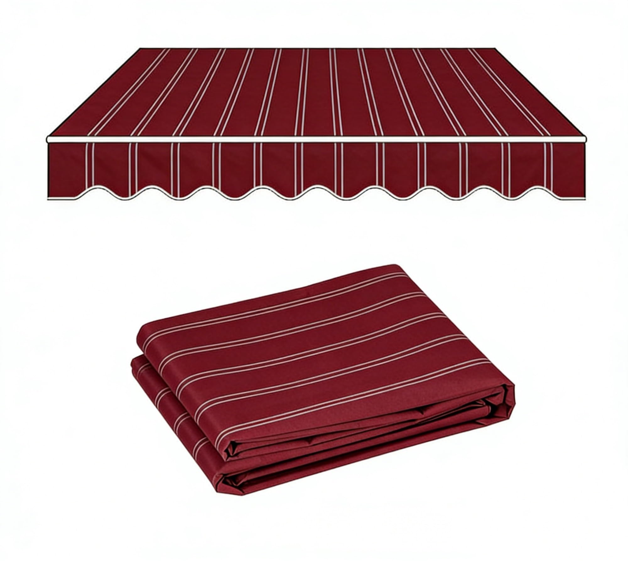 Toile de store pour terrasse et cour en tissu Oxford PVC pour profiter du jardin en été