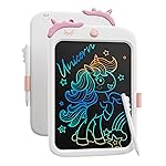 Unicorn Toys 10 Inch Writing Tablet for Kids, Educational Toys for Girls Aged 3-5, Birthday Gift for 3-8 Year Olds (White)