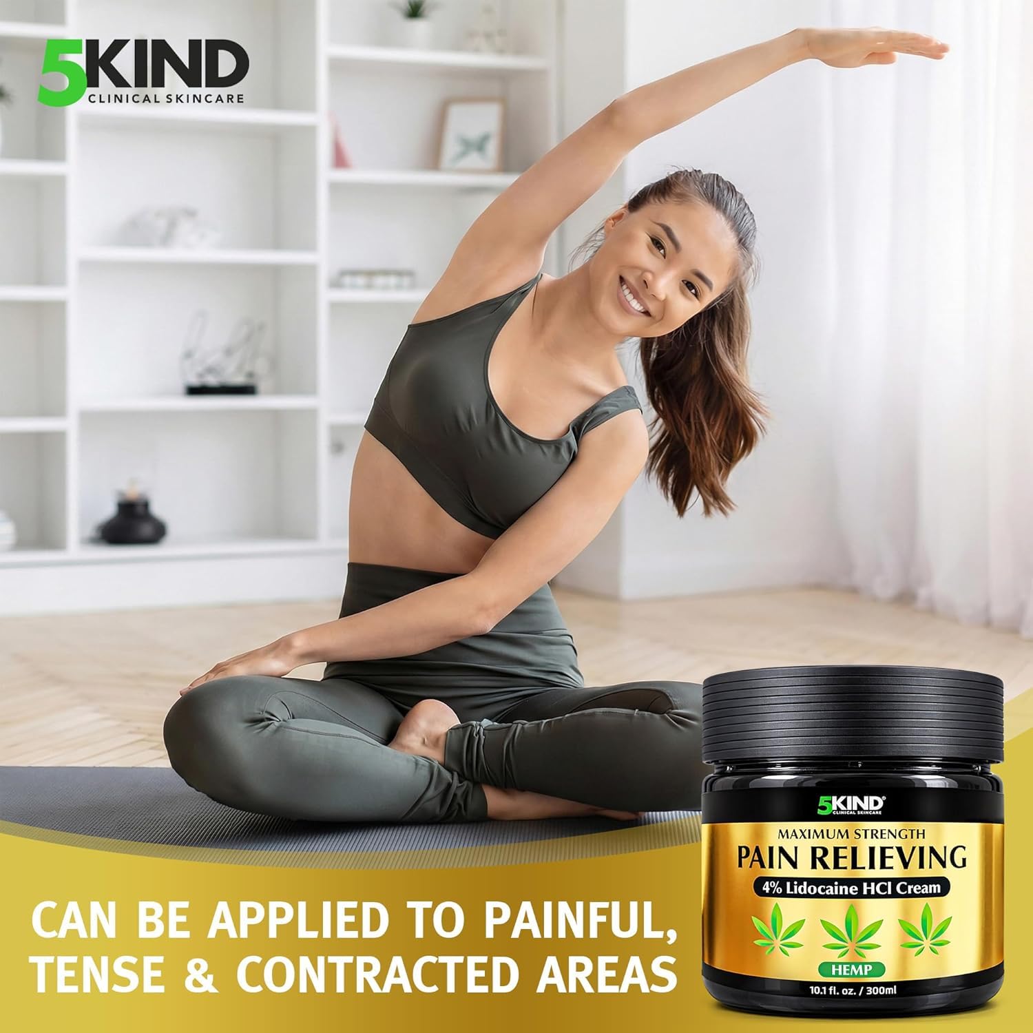 5Kind Extra Strong Lidocaine Cream with Hemp 10.1 fl oz Pain Relief Cream — Amazon image 8