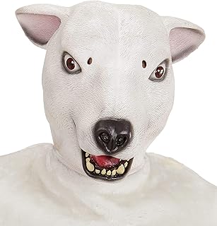 W WIDMANN MILANO Party Fashion, Disfraz unisex para adulto en color blanco, corte unisex, antifaz de cabeza completa, temática animal, materiales de calidad, versátil para toda ocasión.