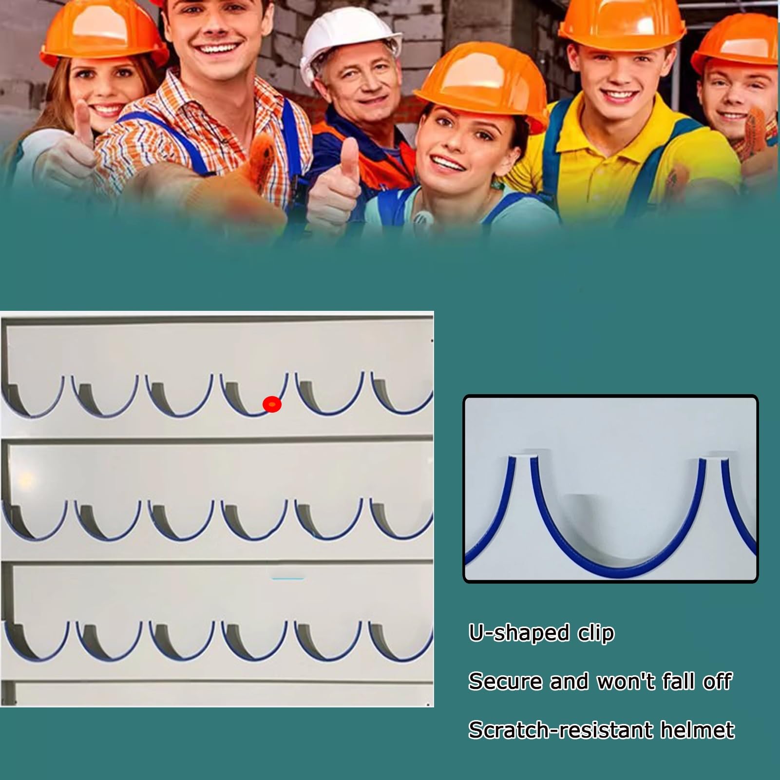 Organizador De Pared para Sombreros, Soporte Metálico para Colgar Cascos, Soporte Exhibición Cascos Seguridad Tiendas Minoristas, para Fábricas, Talleres Y Oficinas.(81x45cm)