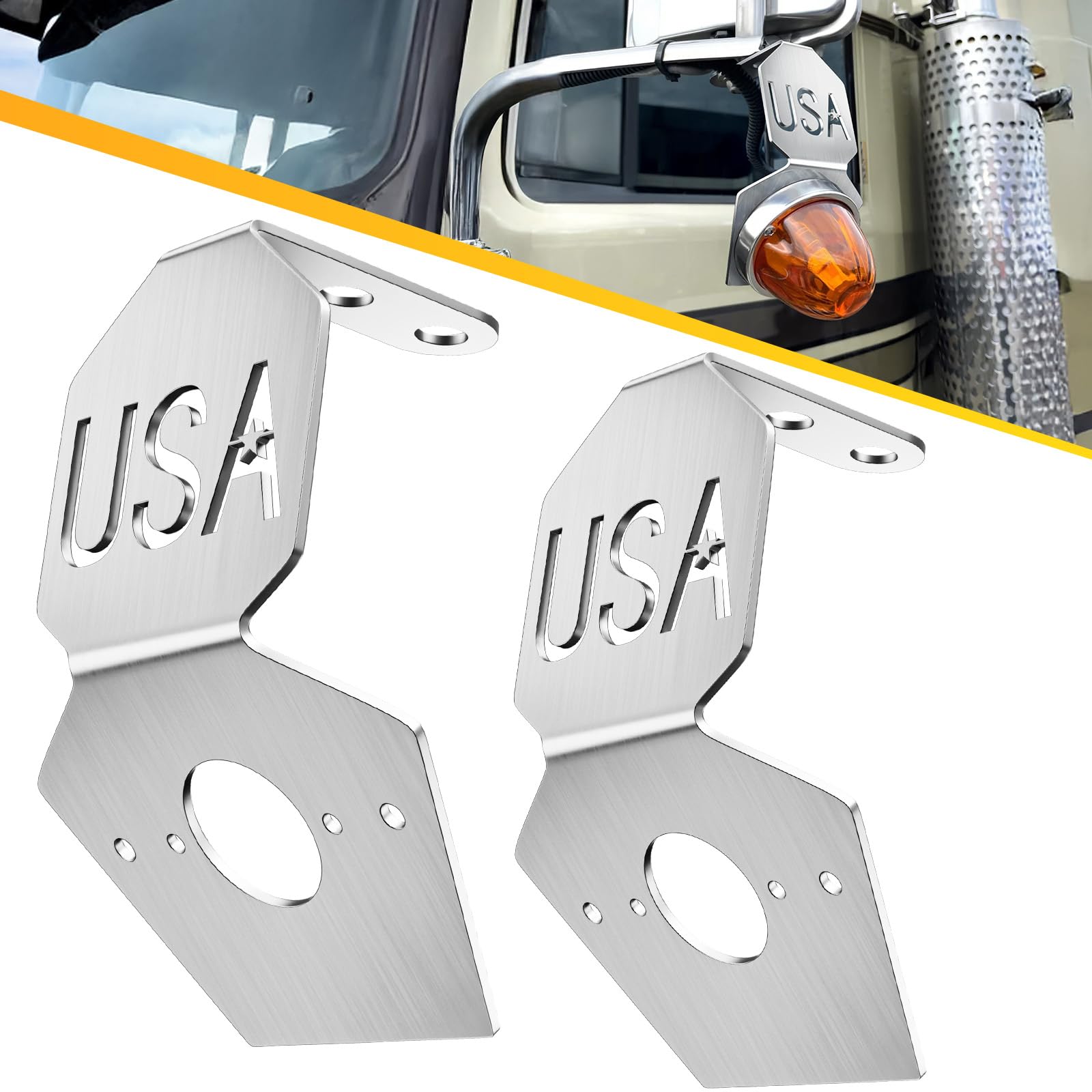 Support de lumière pastèque en acier inoxydable pour clignotants de moto x2