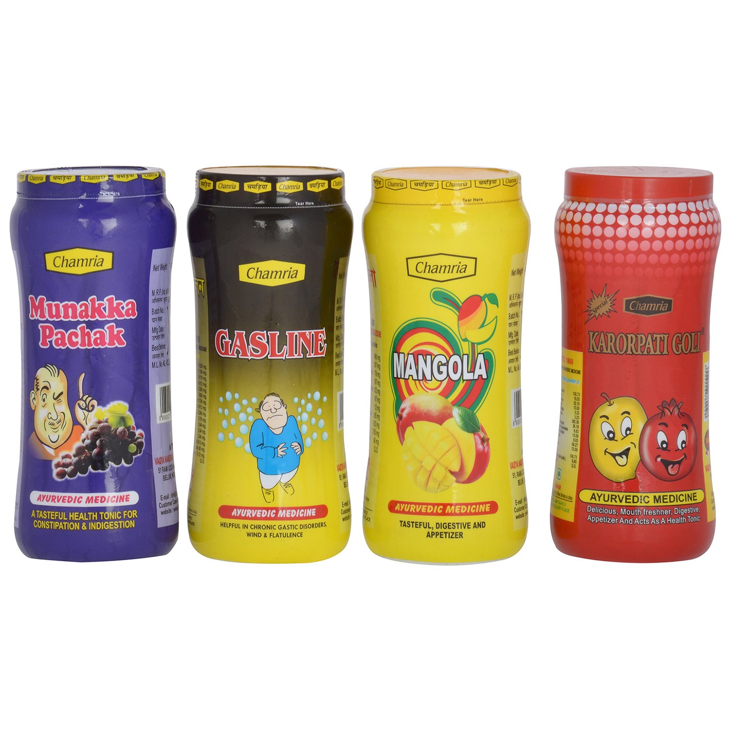 CHAMRIA FAB 4- KARORPATI GOLI 200GMS, MUNAKKA PACHAK 200GMS, GASLIN 200GMS & MANGOLA 200GMS (SUPER COMBO OF 4 PCS BEST CHURAN/PACHAK VARIETIES) (B00TA2ZOW8) Amazon Price History, Amazon Price Tracker