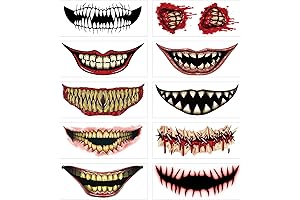 Halloween Prank Makeup Temporary Mouth Tattoo