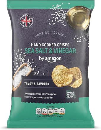 by Amazon Our Selection Hand Cooked Sea Salt & Vinegar Crisps, 150g