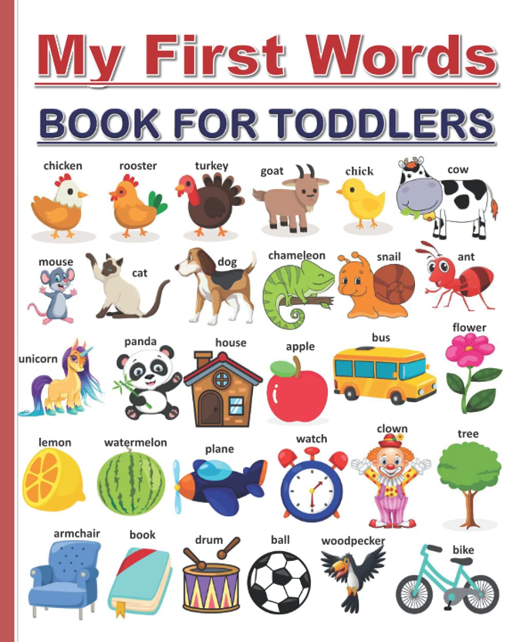 My First Words – Book for Toddlers: Illustrated Book for Building Vocabulary Speech of Toddlers/Kids