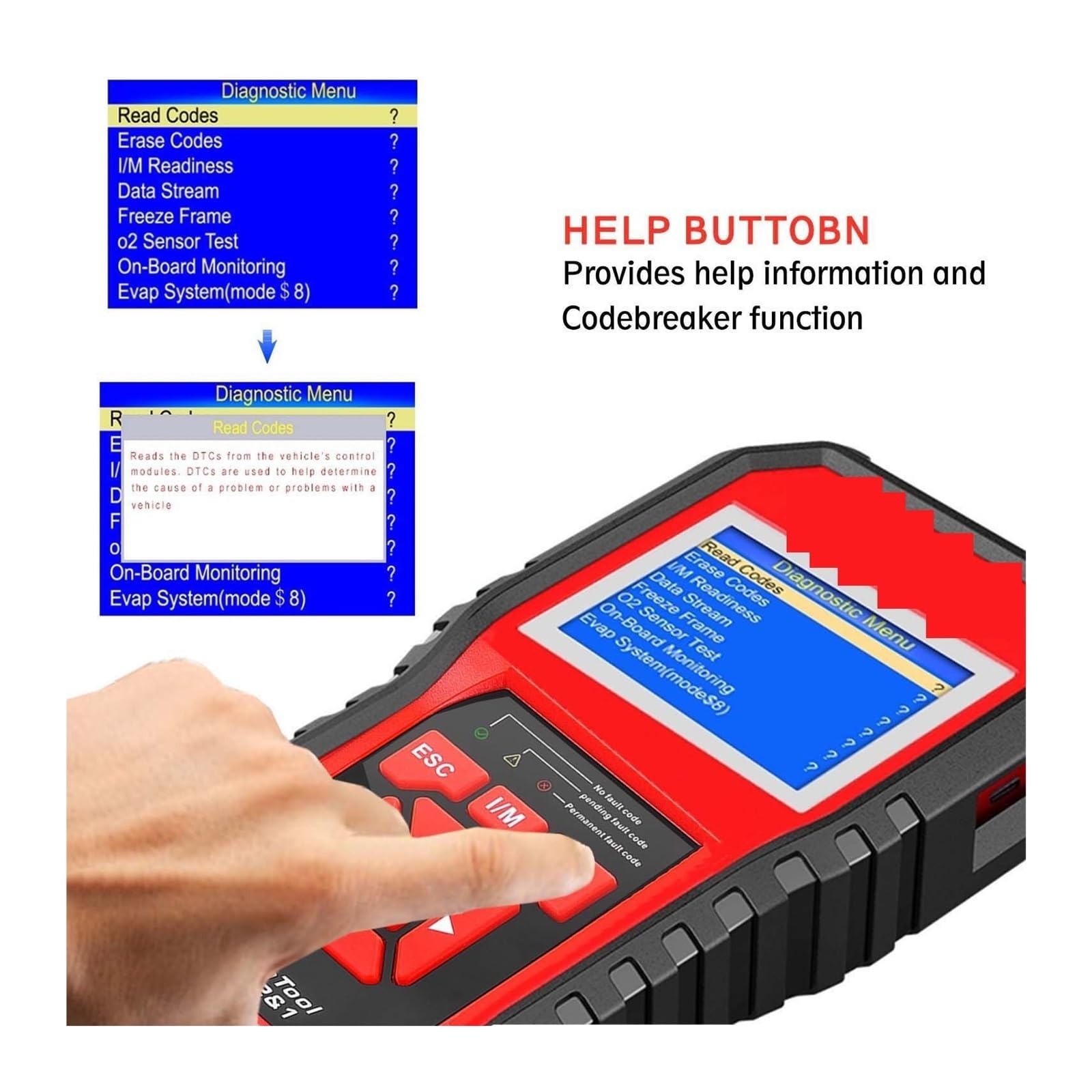 KW850 OBD2 CAN BUS Code Reader OBD2 Scanner Czytnik kodów błędów silnika samochodowego Narzędzia diagnostyczne systemu silnika