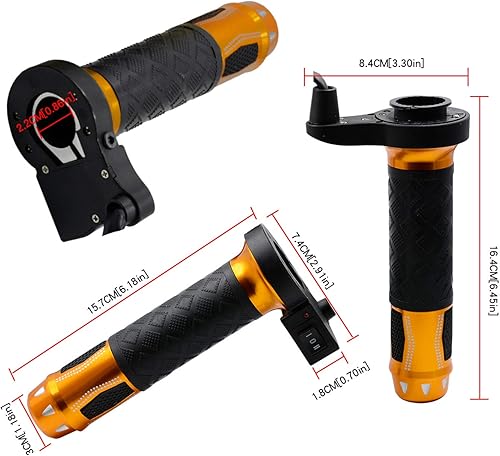 Miniatura 2 de GZLMMY Universal motocicleta agarre caliente moto ATV Scooter eléctrico Puños calefactables 0.866 in 78" manillar calentador de mano aluminio 12V