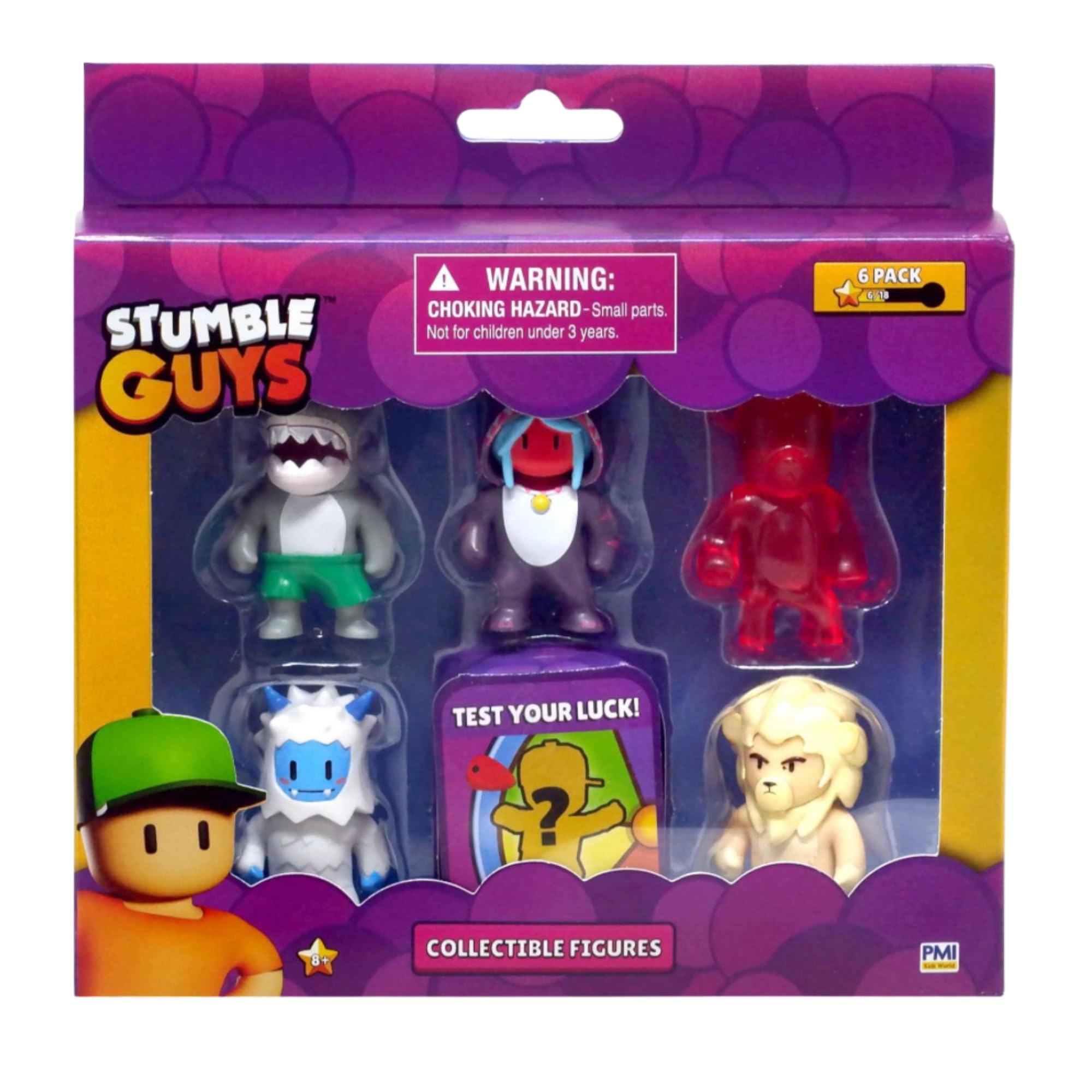 Stumble Guys Collectible Figures, Series 2, 6-Pack Character Set