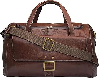 Hidesign Vespucci 04 Duffel Bag- Genuine Leather, Brown