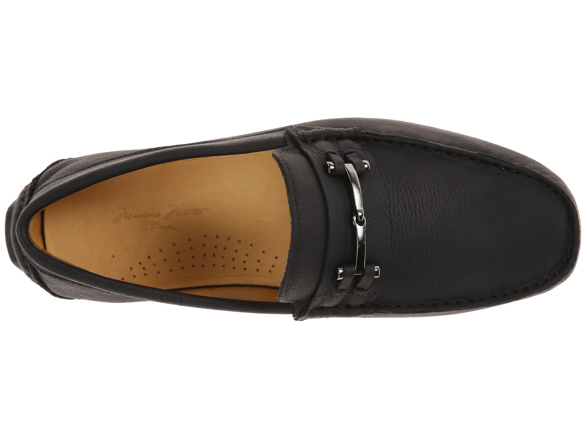 Massimo‎ Matteo Bit Driver Loafer Mens 9.5 Black Leather Moccasin Slip On Luxury Massimo Matteo Black Bit Driver Leather loafer Shoes Men main image 2