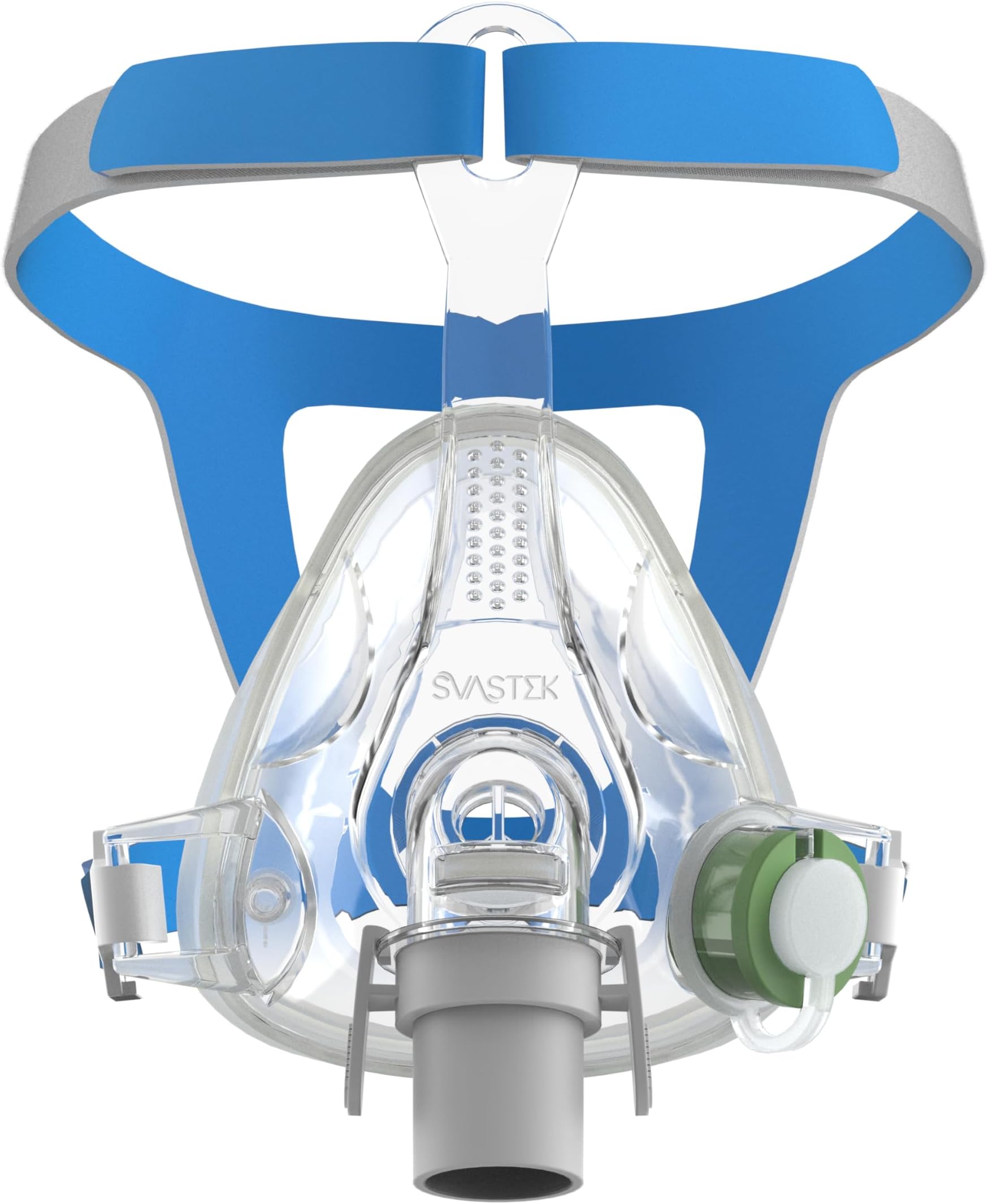 Vented Full Face NIV Patient Interface for CPAP and BiPAP Therapy Non Invasive Ventilation with Swivel Elbow Universal Fit Small Medium Large SVASTEK