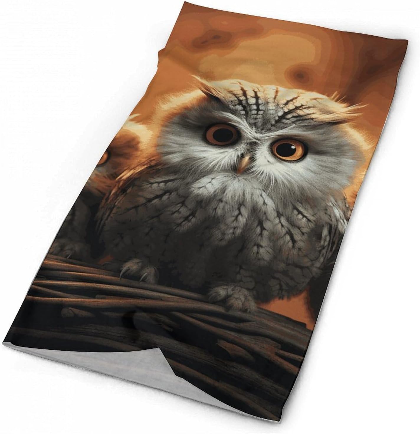 Cute Owl Baby Neck Gaiter Balaclava Face Mask Scarf Sun Protection Headwear Breathable Face Cover