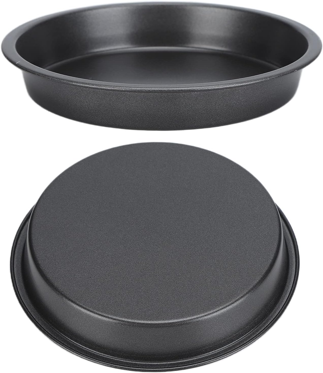 TOPINCN Pizza Pan,2Pcs Non Stick Pizza Pan Deep Thickened Carbon Steel Baking Pan for Kitchen Bakery(9 inches) - Image 2