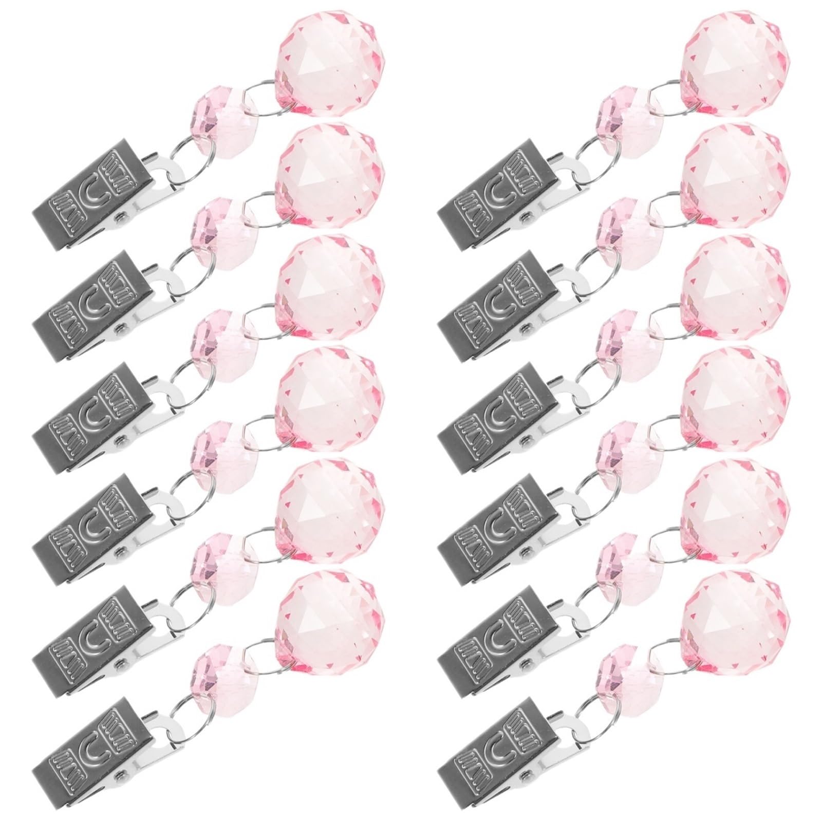 Maryear Tablecloth Weights 12Pcs Table Cloth Clamps Crystal Tablecloth Weights on Clip Hangers for Garden Dining Festive Decor Party Supplies