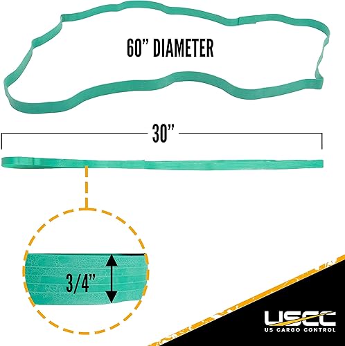 Miniatura 2 de US Cargo Control Bandas móviles de goma grandes de 30 pulgadas (paquete de 240), 30 pulgadas sin estirar, 60 pulgadas totalmente estiradas, bandas