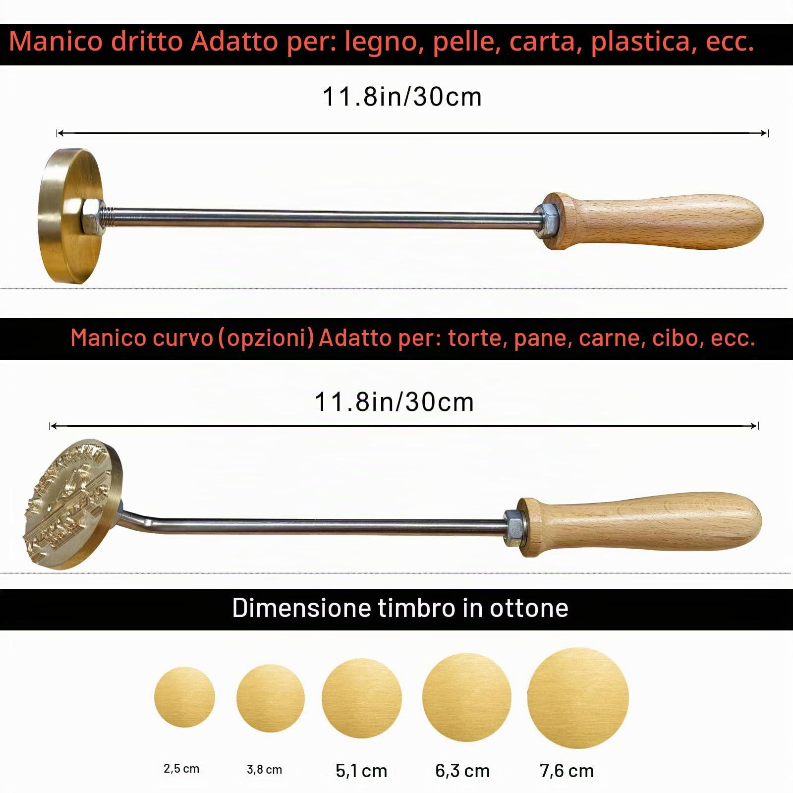 Personalizzato Legno Branding Iron Logo Personalizzato Metallo Branding Ferro per Carne Cuoio Torta Personalizzato Legno Bruciare Timbro Regali di Nozze